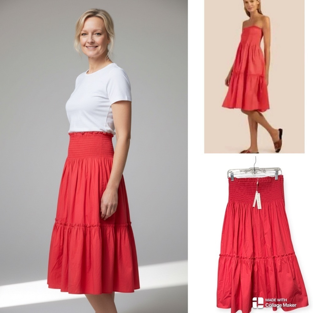 Trina Turk NWT Two way coral skirt/ dress $278